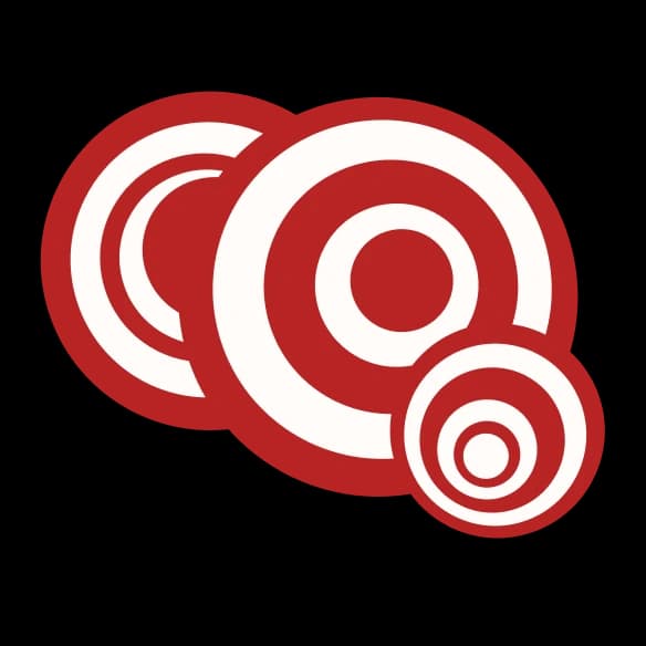 Red concentric circles decoration