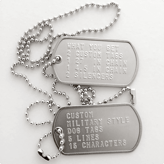 Hockey Dog Tag With Ball Chain